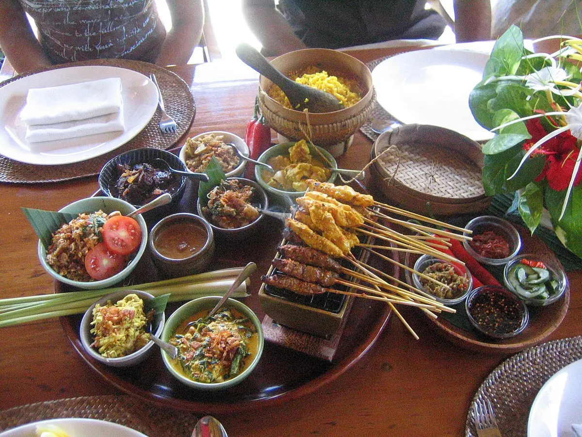 A selection of Balinese dishes arranged on a table — Balinese dishes · illustrative photo for a cooking class